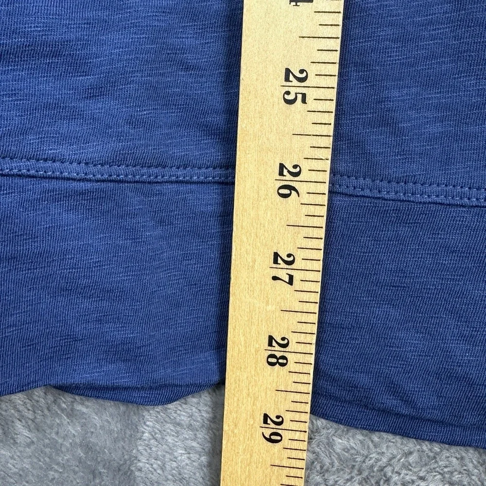 J Jill Hooded Jacket Women's‎ XL Blue Slouchy Pockets Roll Tab Sleeves Full Zip